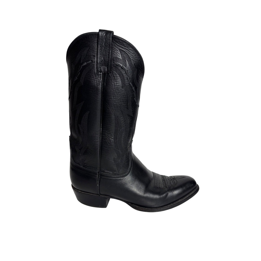 Lucchese Classics 2000 Mens Black Leather Cowboy Boots 10 EE T3094R Handcrafted